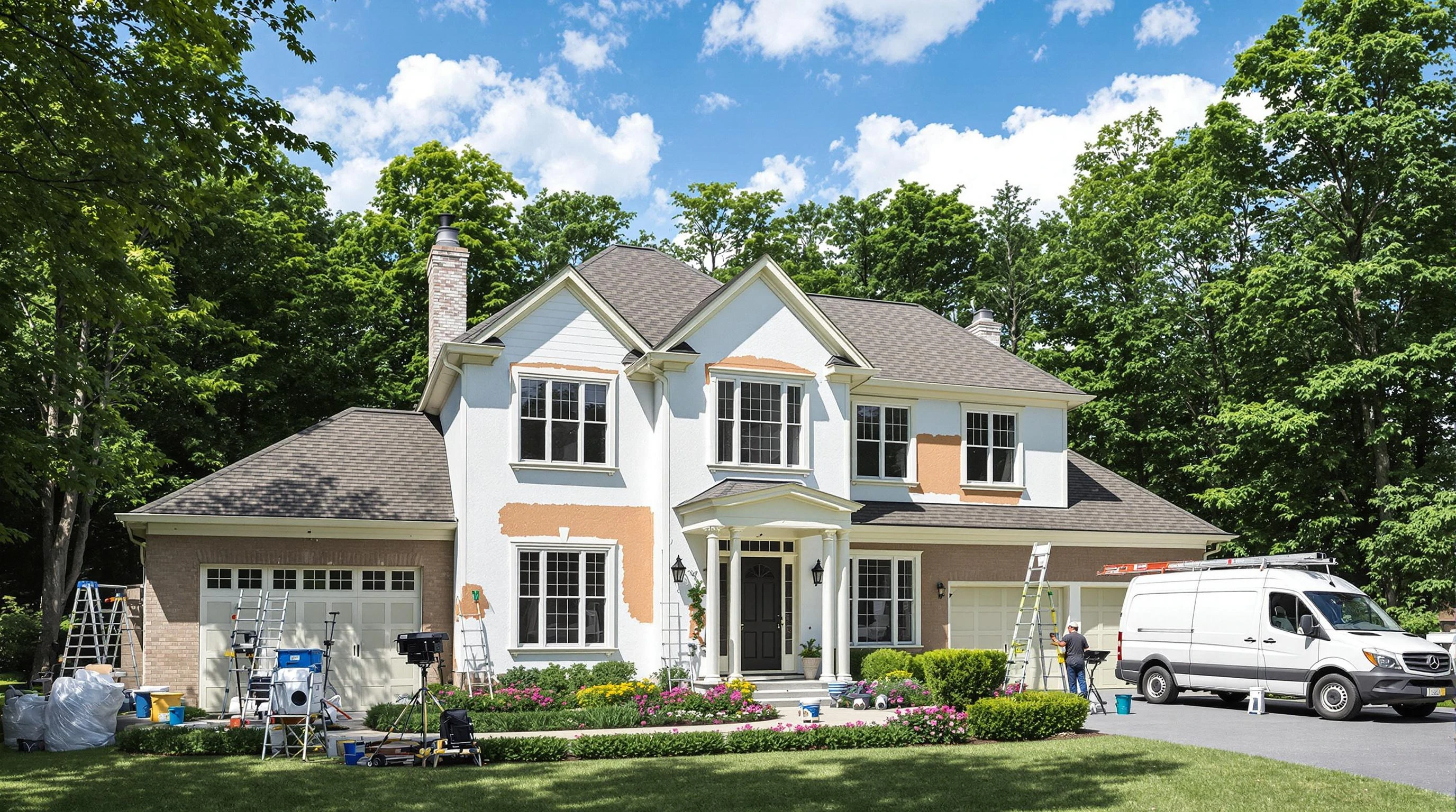 Elyria House Painters painting crew working in Strongsville, OH